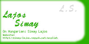 lajos simay business card